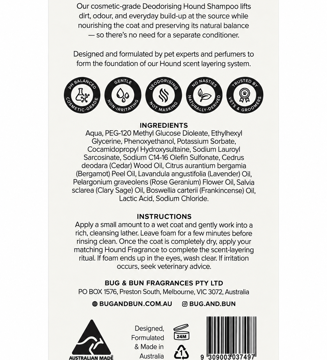 2-in-1 Dog Shampoo — Tranquille